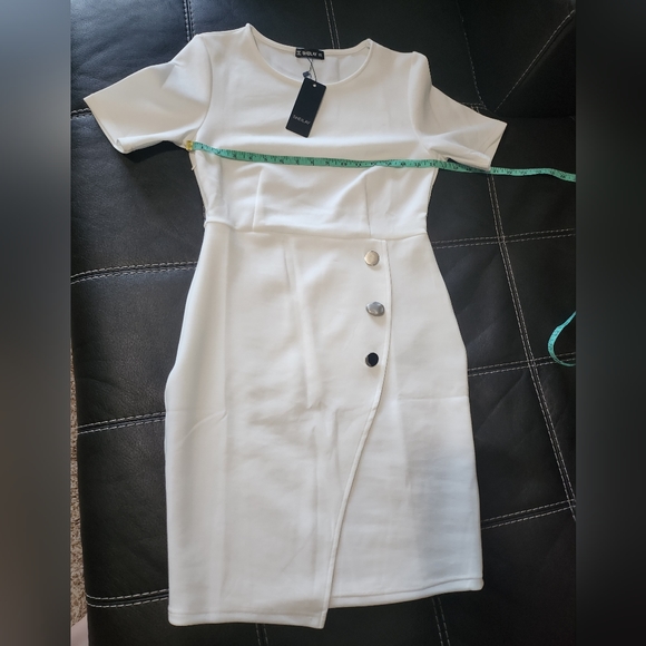 sheilay Dresses & Skirts - NWT SHEILAY Bodycon White Dress Size Medium